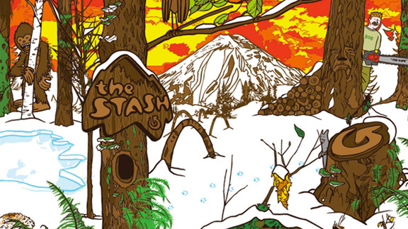 Illustrated map of Burton The Stash
